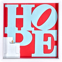 Scrubbed Out - Hope, R+BB by Roy's People - 3D Miniature Installation sized 15x15 inches. Available from Whitewall Galleries